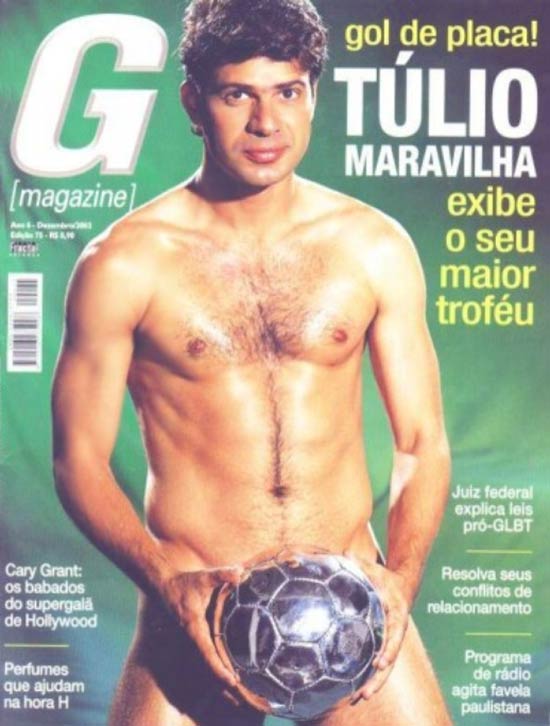 G Magazine - Jogador Túlio Maravilha pelado em 2003