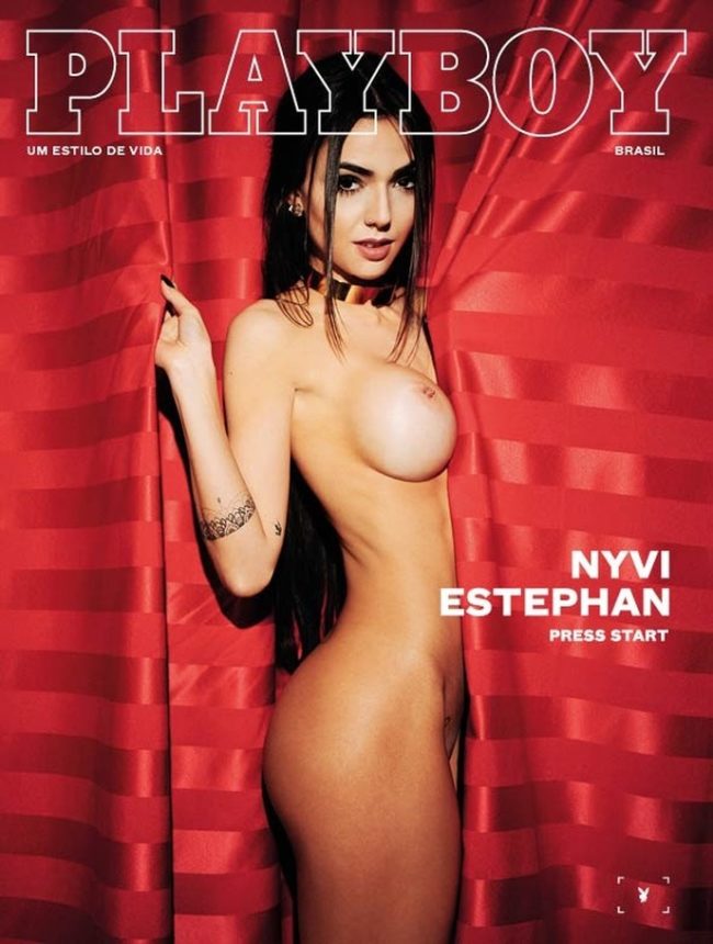 Nyvi Estephan Nua - Revista Playboy