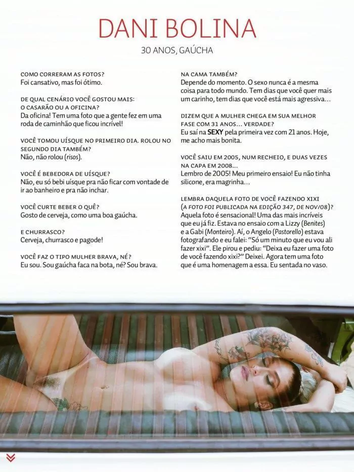 Dani Bolina Nua na Sexy - Edição Abril de 2014